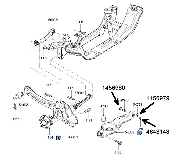 Схема задней подвески ford focus 3